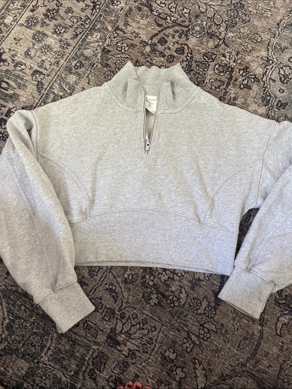 OFFLINE By Aerie Throw-Back Corset Cropped Quarter Zip - Picture 7 of 9